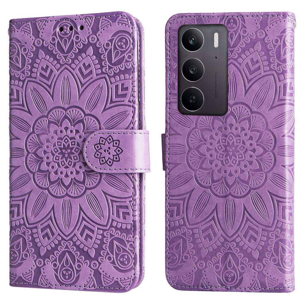 For Oppo A5 5G/4G/Realme C75 5G/C75 4G/C71 4G/14x 5G Case Sunflower Imprint Leather Wallet Phone Cover