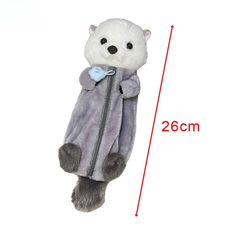 Мягкий пенал для карандашей Sea Otter, переносной держатель для ручек и маркеров, школьные принадлежности, мультяшный мягкий пенал, сумка для ручек, косметичка