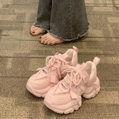 Увеличивающие рост туфли для папы, женские сетчатые туфли, летние новые, на толстой подошве, повседневные спортивные туфли