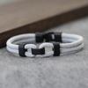 Men's Simple Clasp Bracelet 4mm Black Handmade Milanese Rope Clasp Armband Bracelet Jewelry Wrist Guard