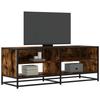 VidaXL TV Cabinet Smoked Oak 120.5x40x46 Cm Engineered Wood and Metal, TV Stand, Hi-fi Cabinet, Entertainment Center, 848891
