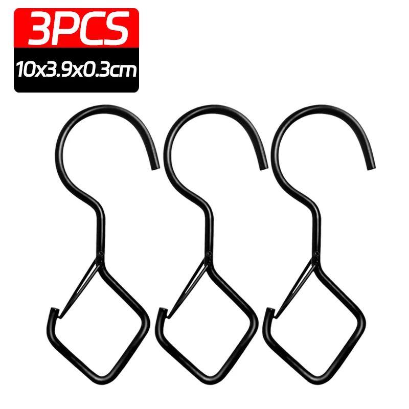 1/10 шт. S-образный крючок с пряжкой, ветрозащитный садовый металлический зажим для подвешивания, кухонная вешалка для горшков, штанга для шкафа, вешалка для одежды, крючки для хранения