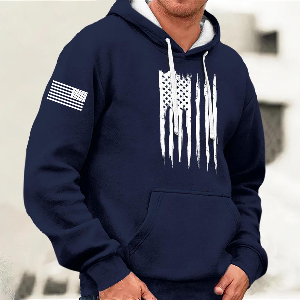 Модный свободный мужской и женский свитер с капюшоном с длинным рукавом и принтом