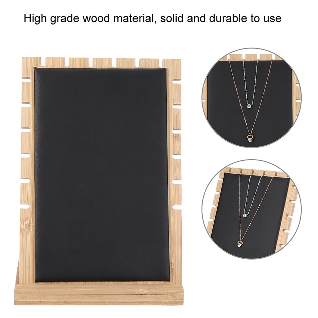 Деревянное ожерелье, браслет, подвеска, органайзер для ювелирных изделий, держатель для дисплея, подставка(черный)