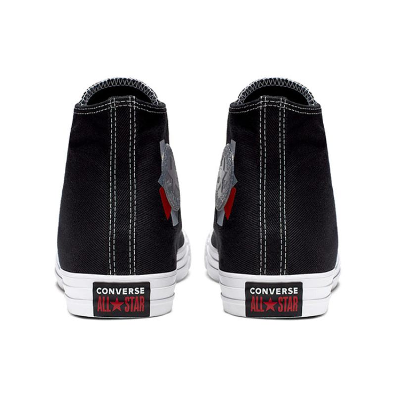 Converse Кеды высокие парусиновые на шнуровке All Star Space Racer Унисекс Черно-белые