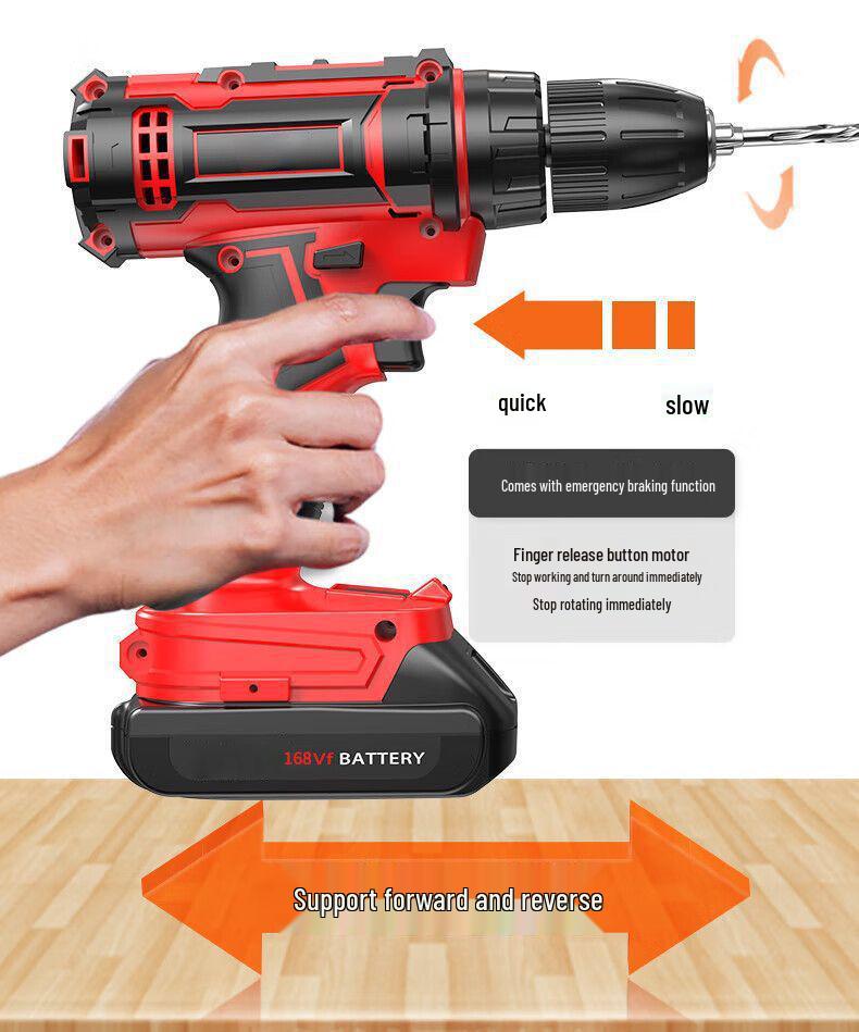 Cordless Multifunctional Drill Set: Electrician & Carpenter Repair Kit with Lithium Battery