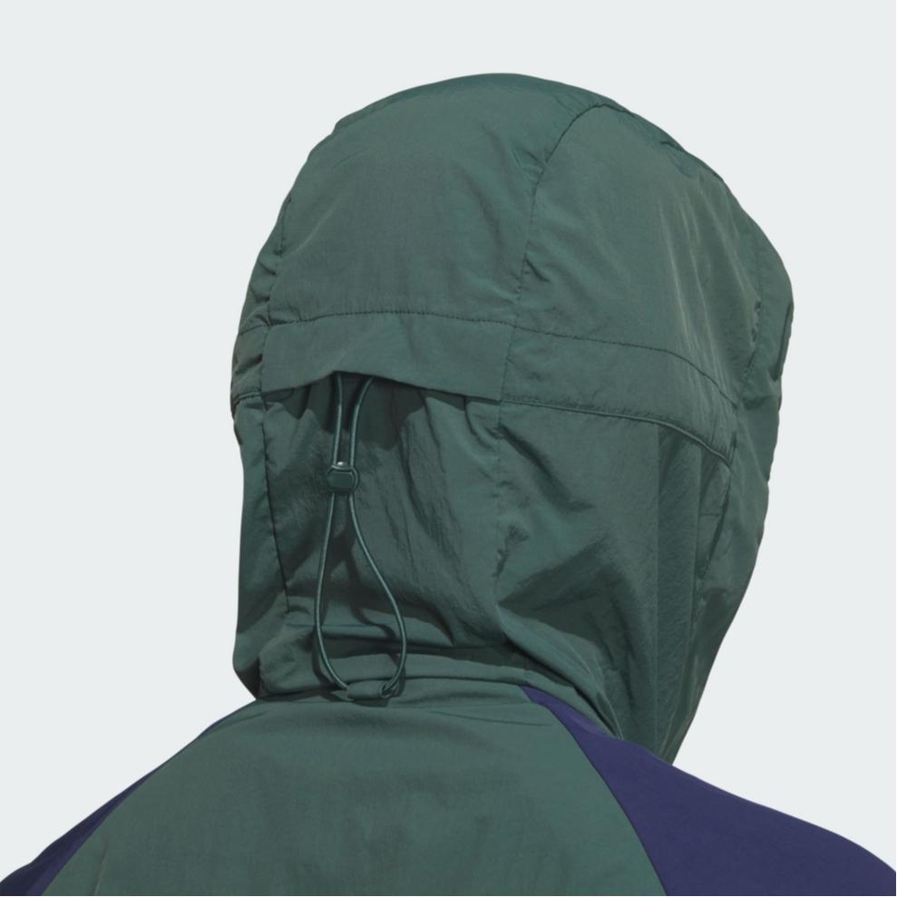 adidas Ветровка Originals Adicolor в стиле ретро, спортивная куртка с капюшоном, мужские куртки, белые, зеленые, JM7261