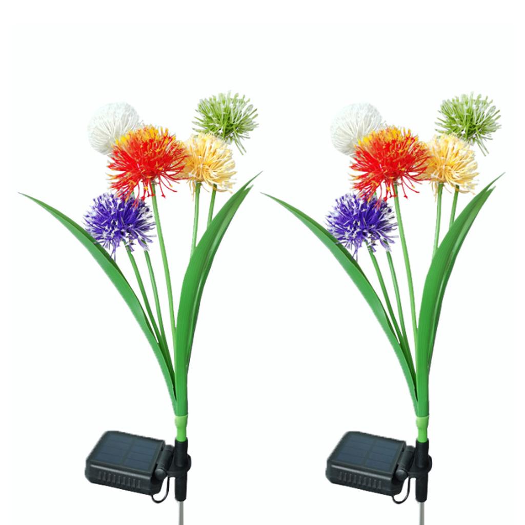 Solar Lawn Lamp 5-Head Dandelion Landscape Decorative Garden Lights Waterproof Outdoor Pathway