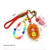 Cartoon Fluffy Cool Girl Keychain Fuzzy Creative Key Holder for Trendy Girls Souvenir Gift Purse Bag Ornament
