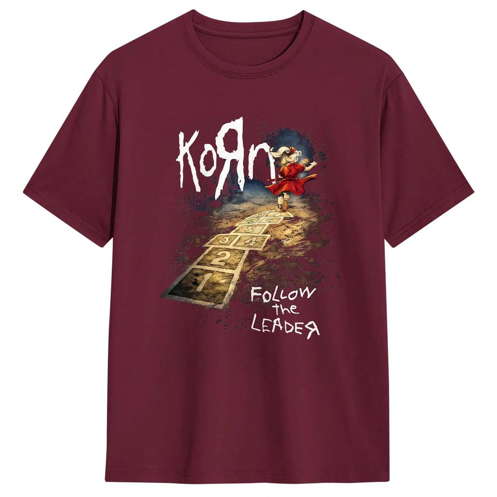 NuMetal Группа Korn Выпуски 2026 Музыка Унисекс Футболки Потрясающие Футболки С коротким рукавом С круглым вырезом Футболка Чистый хлопок Летние Топы