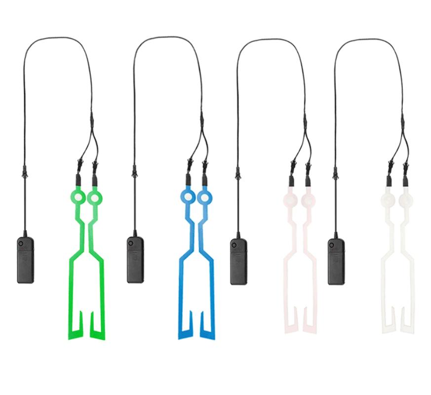 2024 Новый мотоциклетный шлем со светящейся полосой для ночной езды, светодиодная полоса для шлема, предупреждающий свет, светящийся реквизит для вечеринок