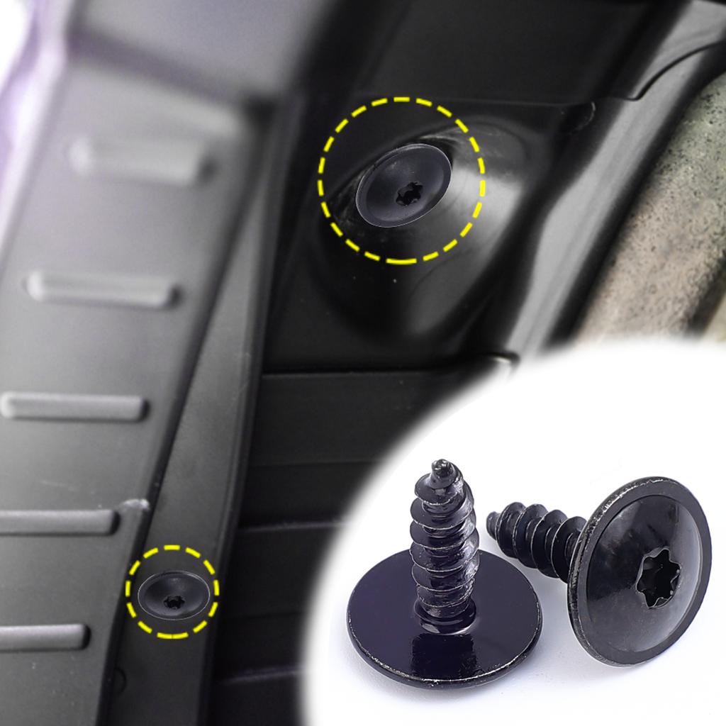Саморезы для кузова автомобиля, болт-заклепка N90974701 для VW Golf, металлический, самонарезающий, черный, крепежный болт, крестовой, самонарезающий, Phillips