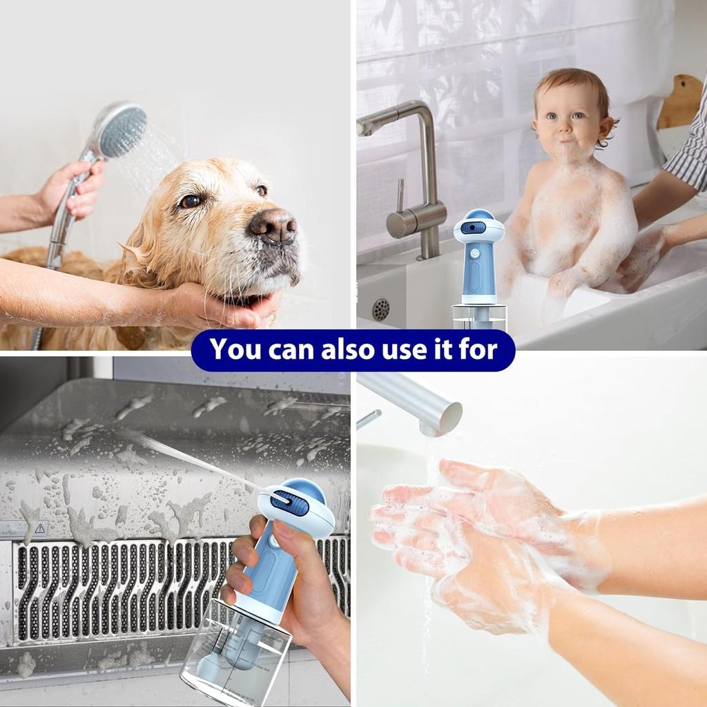 PawPartner IP7 Водонепроницаемый электрический пенный душ для собак, принадлежности для купания собак, магнитная зарядка, автоматический дозатор мыла для собак