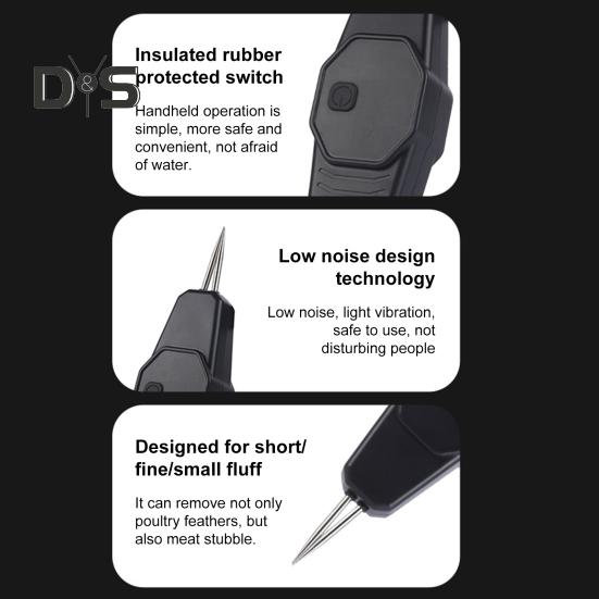 Electric Chicken Plucker Machine Handheld Poultry Feather Plucker Portable Automatic Hair Puller for Chickens Turkeys Ducks Waterproof Rechargeable