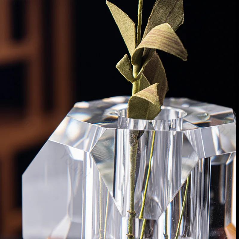 High End Crystal Glass Vase Light Luxury Home Decore Bubble Ball Terrarium Ikebana Vase Nordic Decoration Home Accessories Vases