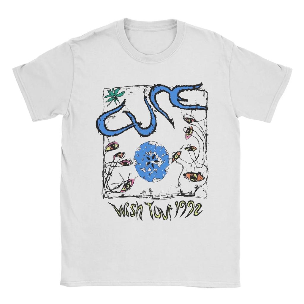 Vintage Rock Punk Tops The Cure Wish Tour Retro Tshirt Casual and Comfortable Spring and Summer New Print Loose Tshirt Print