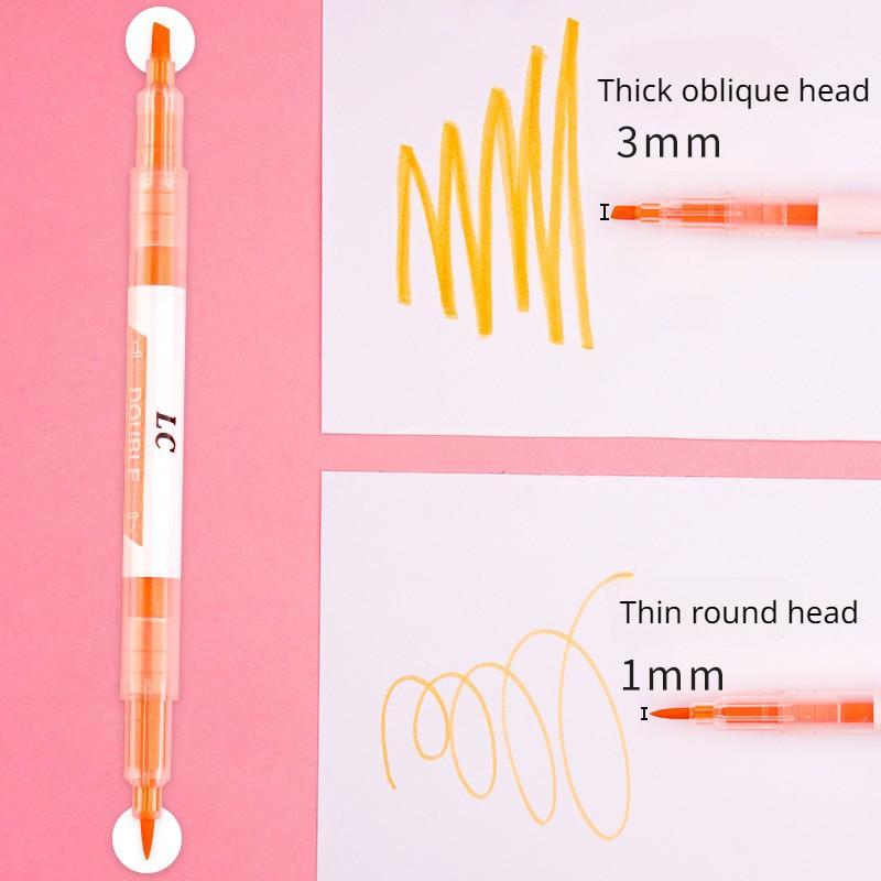 3/6 шт. Двухцветные маркеры-ручки, флуоресцентные ручки, маркеры для рисования, двухсторонние маркеры, пастельные канцелярские принадлежности