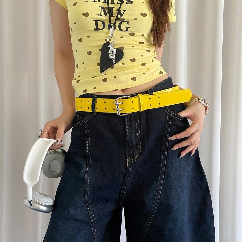 Double-Breasted Wide Waist Belt Y2k Dress Jeans Belt Fashionable Women's Belt  Waistcoat Decoration