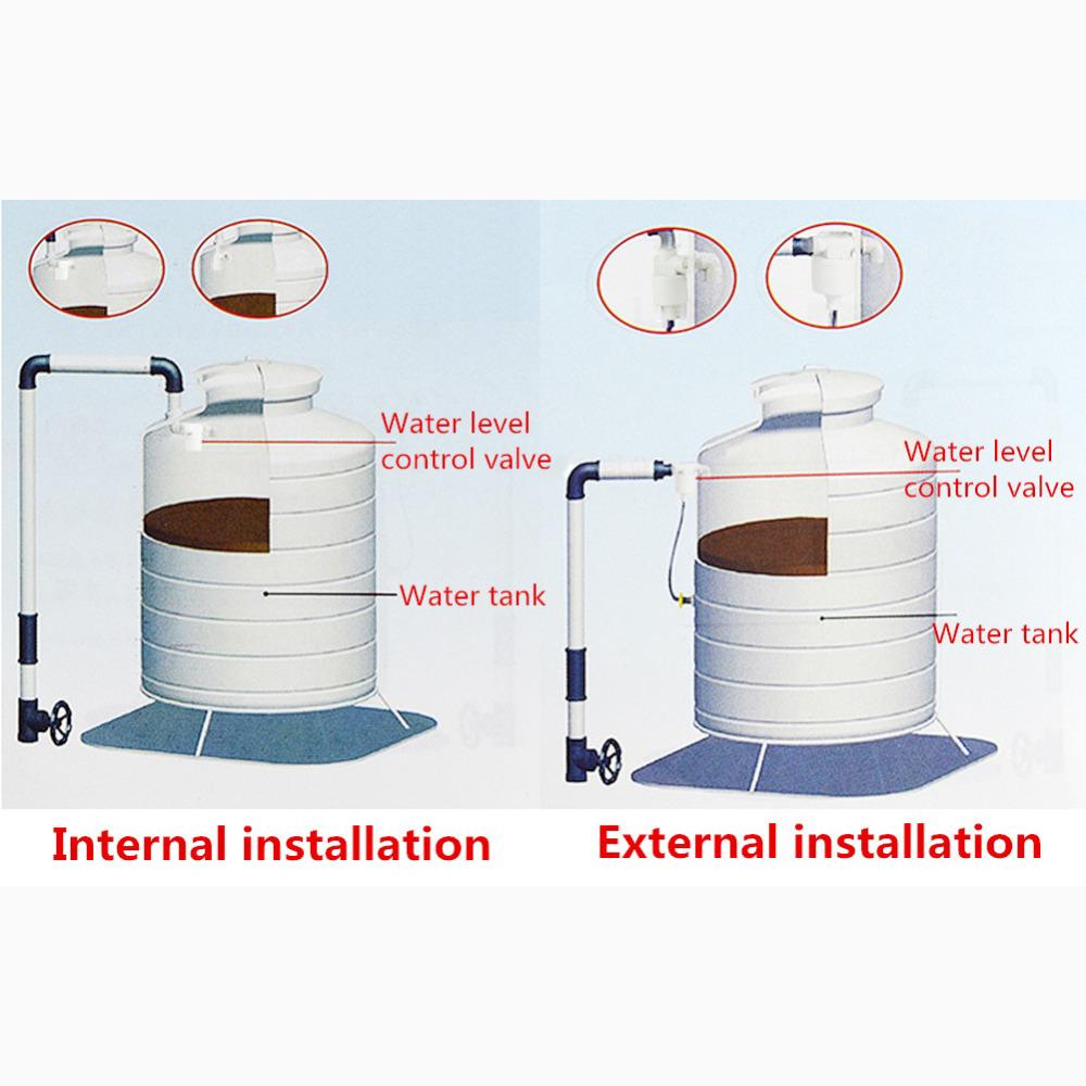 1/2-дюймовый автоматический клапан регулирования уровня воды, плавающий шаровой клапан башни, установленный внутри резервуара, вставной свободный впускной и выпускной клапан