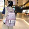 Middle School Student Schoolbag Women's Campus Large Capacity Backpack Men Color Block Backpack