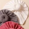 3 PCS New European and American Baby Products Children's Turban Hat Baby Solid Color Knotted Indian Pullover Hat