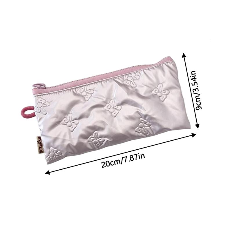 Милый стеганый бант Любовь клапан Органайзер пенал Кошелек для монет Девичья косметичка Женская портативная сумка для хранения мелочей Подарок