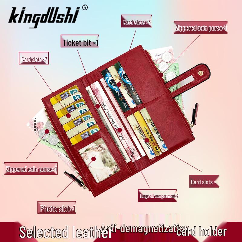 Женский длинный клатч: Мультикардхолдер и кошелек для телефона - Европейская и американская мода