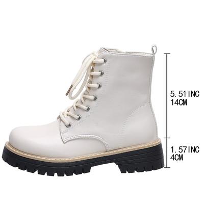 Дизайн с круглым носком, шнуровкой и боковой молнией женских ботильонов подходит для повседневной носки и в качестве обуви для работы.