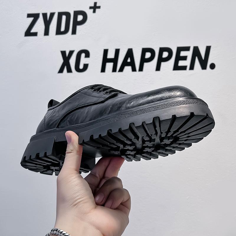 Британский стиль мода бизнес черные кожаные туфли ins стиль мужские японский стиль ретро студенческие туфли с большой головой тренд 66223-A