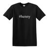 #henny Смешная футболка с хэштегом Henny Cognac Ликер Хип-Хоп Черная хлопковая футболка