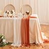 Nordic Wedding Voile Table Runner: Solid Chiffon Crepe Decoration for Dining and Parties