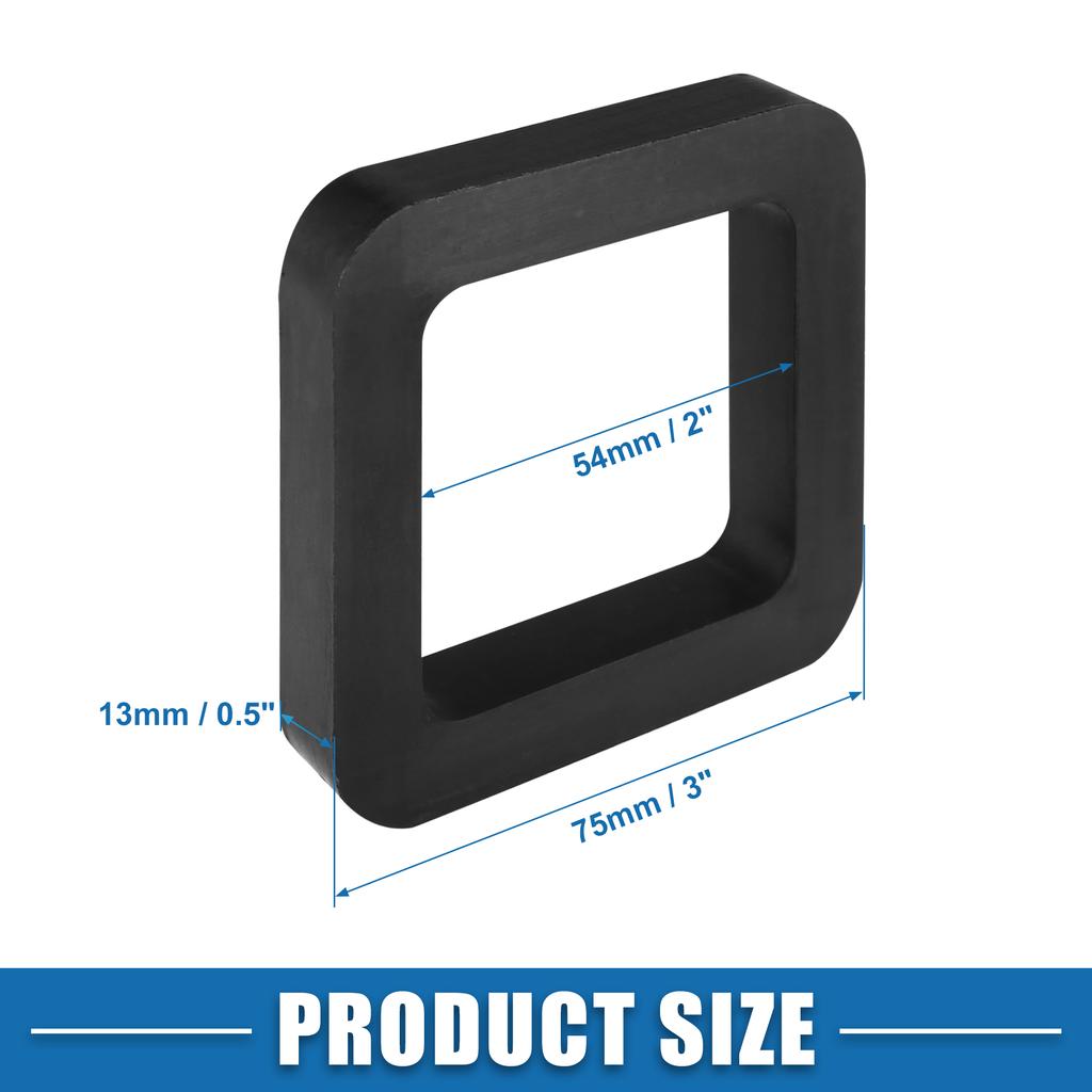 X Autohaux 5PCS/Set Hitch Receiver Silencer Pads 2 Inch Noise Reduction Muffler Pads for Car Adjustable Ball Mounts Rubber Black
