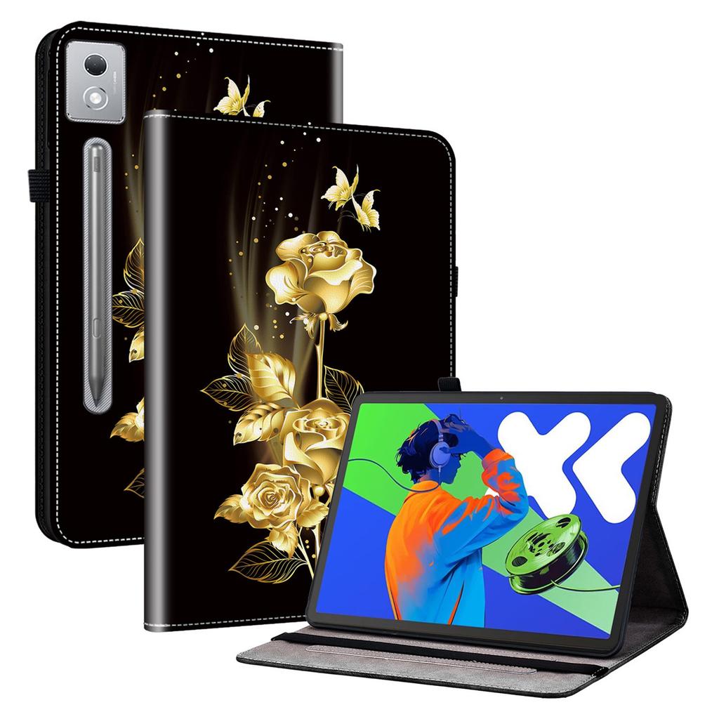 For Lenovo Tab P12 Pro 12.7 2025/Xiaoxin Pad Pro 12.7 (2025) Leather Case Pattern Printed Stand Tablet Cover with Card Slots