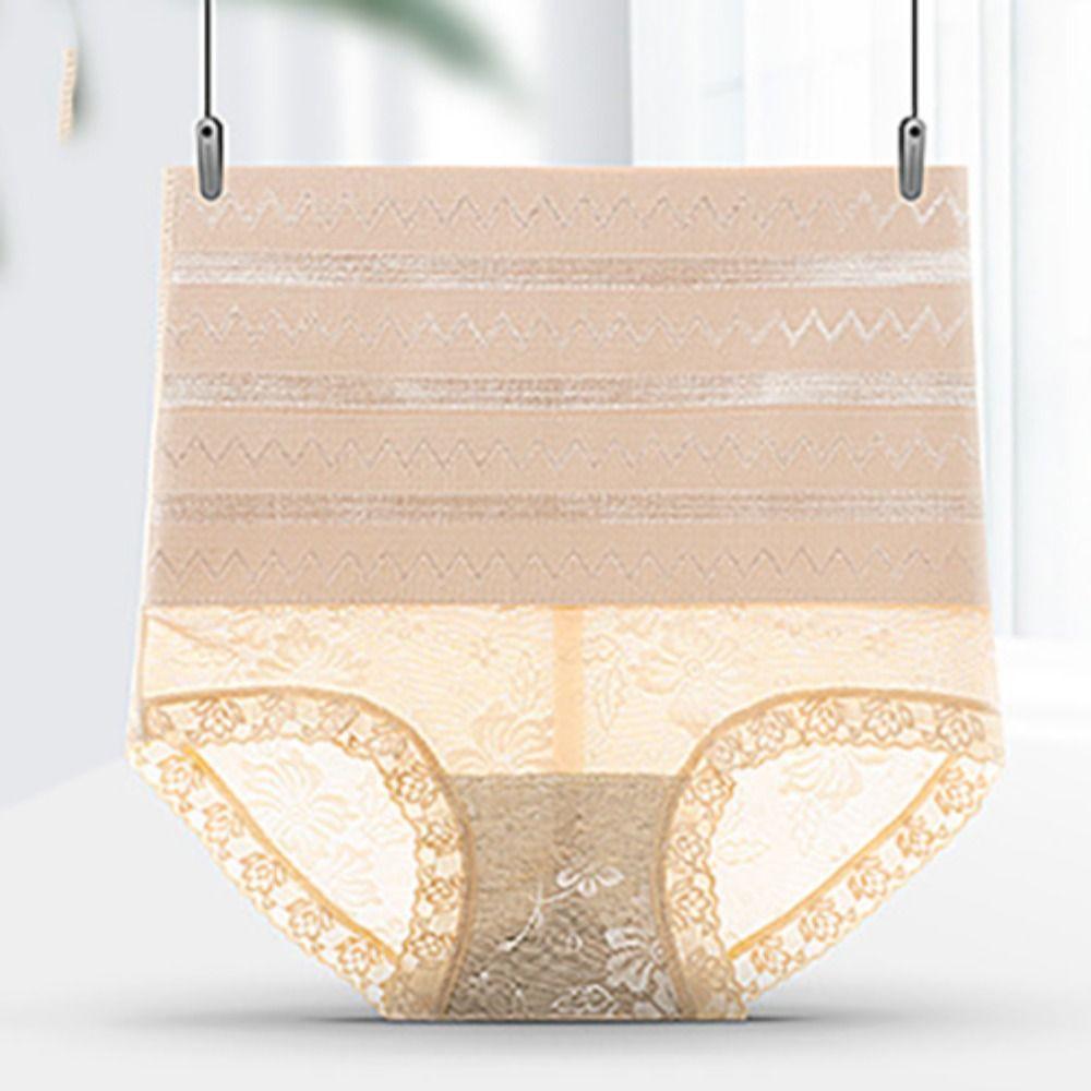 Волнистая полоска Послеродовой формирователь тела Кружевной цветочный Контроль живота Трусики с эффектом подтяжки ягодиц Женщины