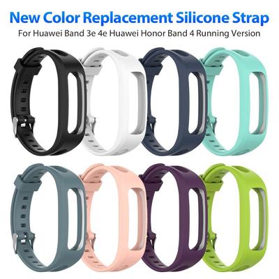 Мягкий силиконовый спортивный ремешок для часов, ремешок для Huawei Band 3e 4e Huawei Honor Band 4, сменный ремешок для бега