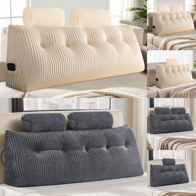 Клиновидная подушка для изголовья Треугольная подушка Поддержка поясницы с подушкой для шеи