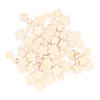 100Pcs DIY Unfinished Wooden Chips Plum Blossom Shape Crafts for Greeting Card Scrapbook Decor