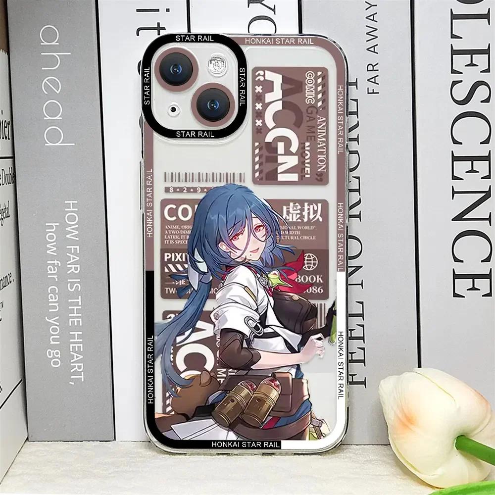 Чехол для телефона Honkai Star Rail для IPhone 16 15 14 13 12 11 Pro Max Mini Мягкие чехлы для IPhone X XS MAX 8 7 Plus SE2 Прозрачные Fundas
