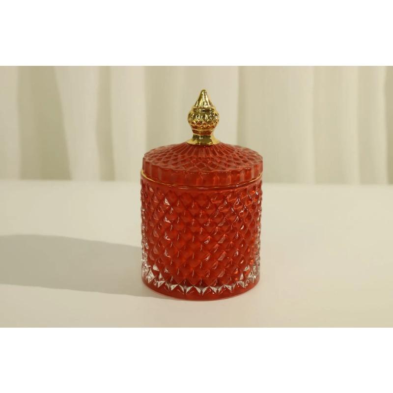 Классическая европейская банка для хранения из хрусталя и бриллиантов, банка для хранения конфет, коробка для ватных палочек, гальваническое покрытие с крышкой, современные предметы домашнего обихода