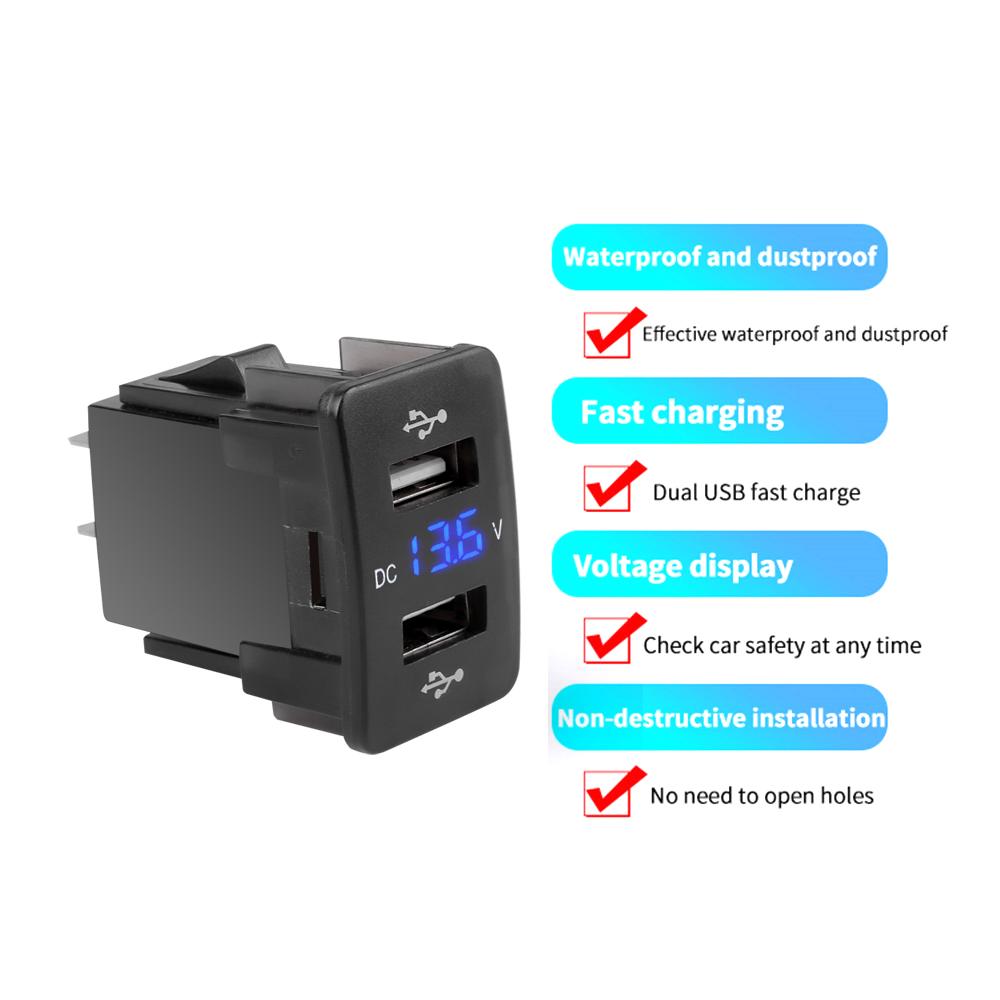 4.2A двухпортовый Toma Fast Phone 12V USB зарядное устройство со светодиодным вольтметром автомобильный USB встроенный разъем адаптер зарядное устройство для Honda Crv CB500X