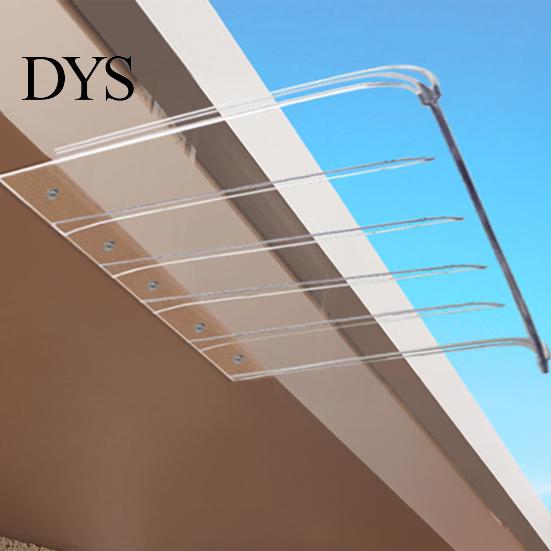 Всепогодный навес для патио, наружный оконный козырек, невидимый защитный чехол от дождя, козырек над входной дверью, защита для дома, прозрачные ПЭТ-навесы