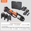 VEVOR Press Tool and Battery Kit, Press Tool, Electric Pipe Crimping Tool with V15, V22, V28 Jaws, Press Tool Kit with 2pcs 18V 4.0Ah Battery