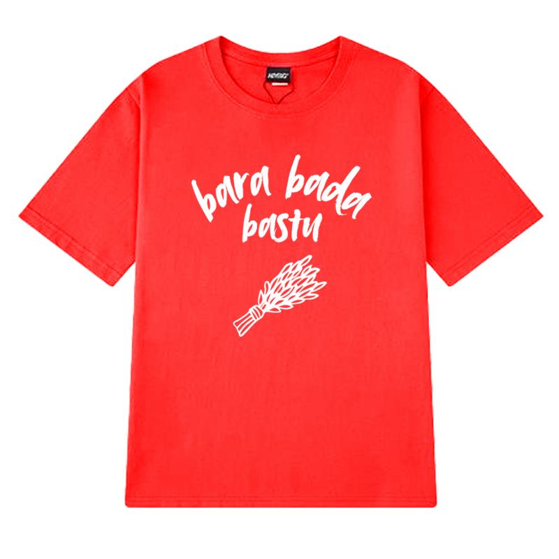 New in Eurovision Song Contest 2025 KAJ Bara bada bastu T shirt Unisex Women Oversized short sleeve Tshirts Unisex 100 Cotton Top