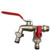 90 Degree Valve Faucet Industrial Home Brass Water Tap Single/Double Irrigation Zinc Alloy Garden Bibcocks Lever Handle Taps