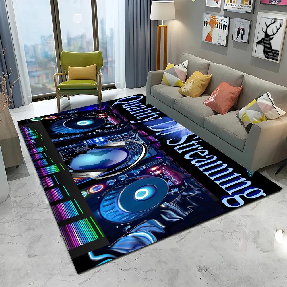 3D DJ Music Screen Keyboard Cartoon Carpet Mat для дома, гостиной, спальни, дивана, коврика для двери, коврика для детской зоны, нескользящий коврик для пола