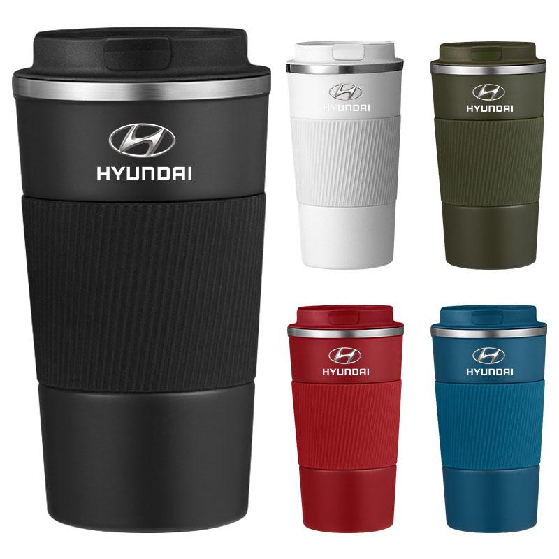 500ml Stainless Steel Coffee Tumbler Thermos Cup Portable Travel Thermal Mug For Hyundai Mistra Lafesta Elantra Accent IX35 I20 I30 Azera Sonata