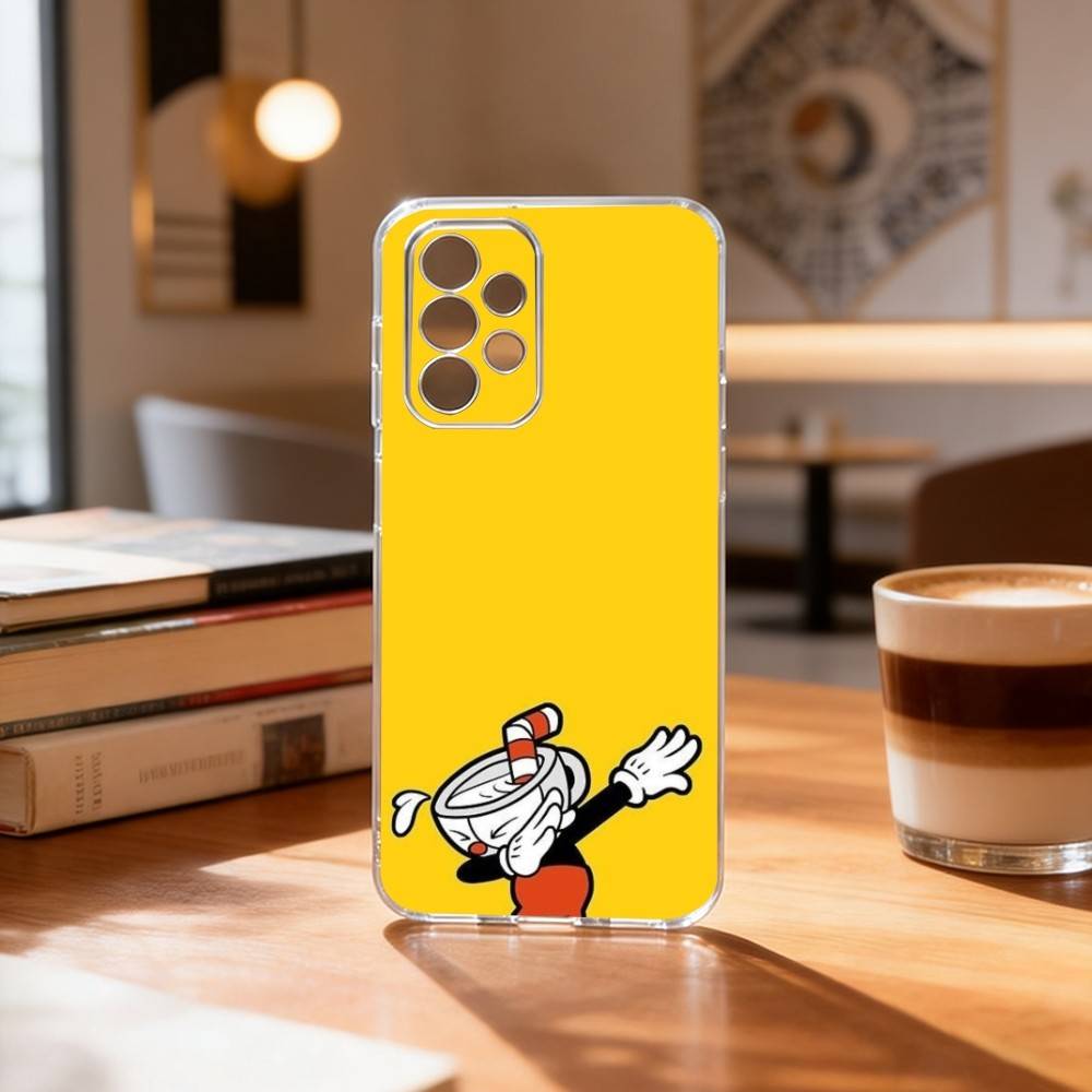 Чехол для телефона C-Cuphead P-Популярный для Samsung S25, S24, S21, S22, S23, S30, Ultra, S20, Plus, Fe Прозрачный чехол