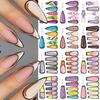 Nail Art Slider Self Adhesive Non-Fading Easy Paste 3D Effect DIY Removable Full Coverage Cartoon Graffiti Style Nail Art Sticker Nail Supplies