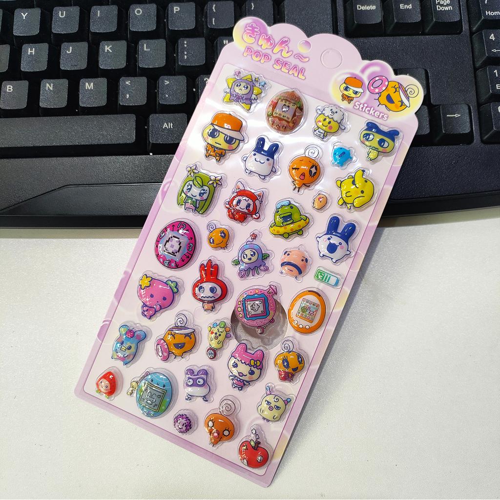 Cartoon 3D Relief Hollow Stickers - Cute Cartoon Anime Stickers Waterproof Children's Laptop Decoration and Anime Fan Gifts
