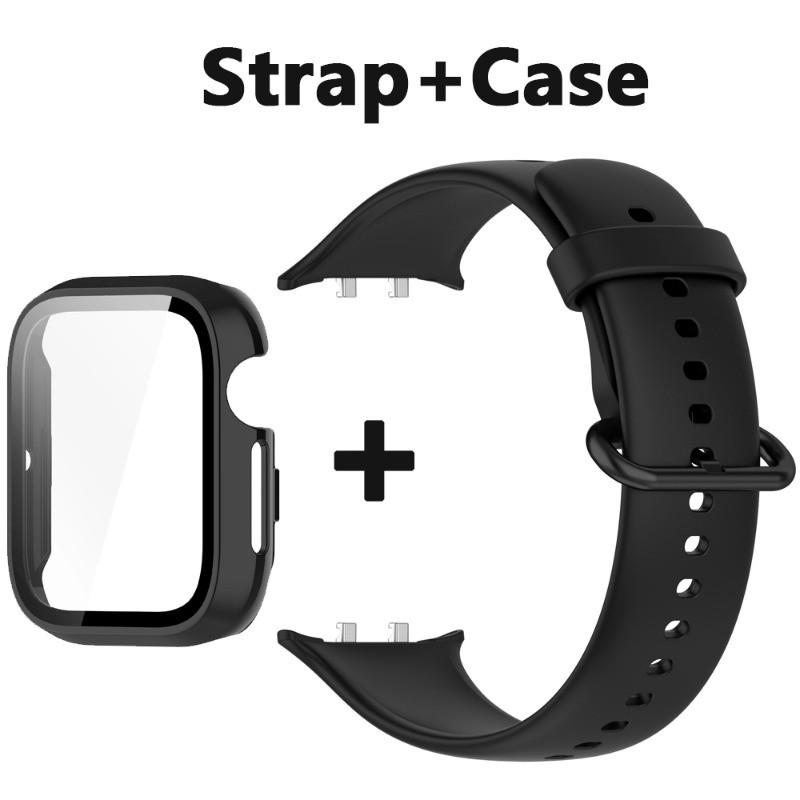 Чехол + ремешок для часов, подходит для Honor Watch 5, силиконовый ремешок + защитный чехол для ПК для Honor Watch 5, спортивный ремешок для часов
